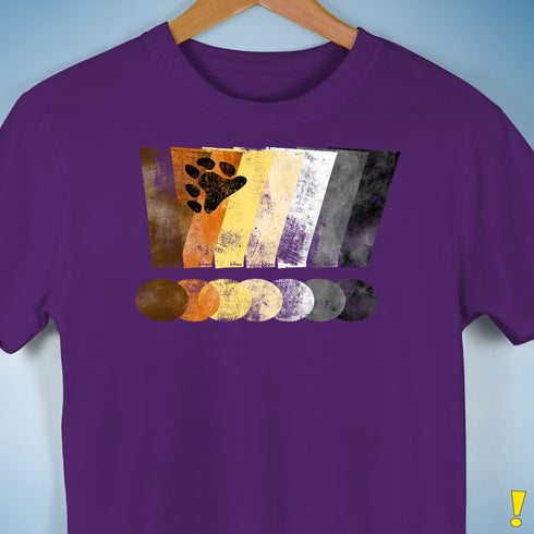 Bear Pride Grunge Exclamation Points Premium Unisex T-Shirt - Purple